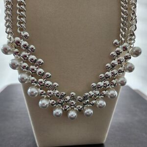 Bib-style Necklace Cluster Double Cuban Link Chain Contemporary